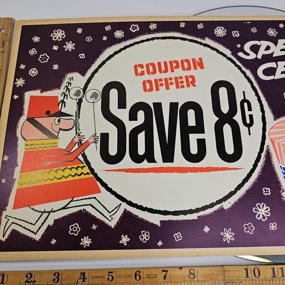 Vintage Advertising Sign 1950s - Zee Tissue Crown Zellerbach Canada Limited - Picture 3 of 8